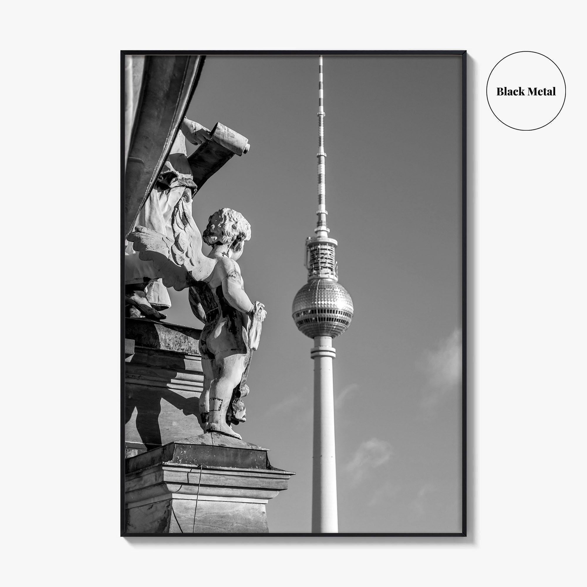 Berlin Black and White Fine Art Photo Print, Fernsehturm Alexanderplatz Germany Poster