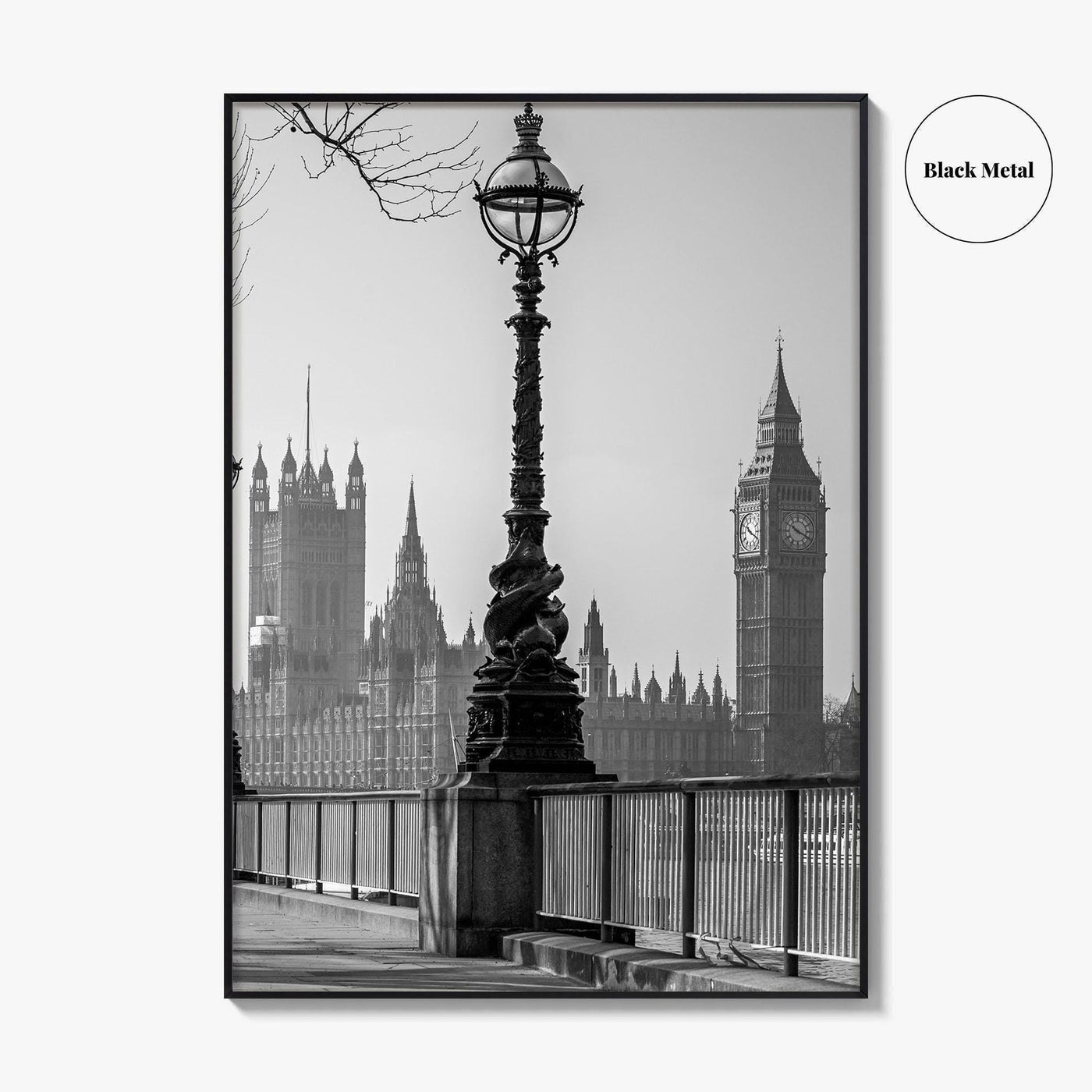London Black and White Fine Art Photo Print, Big Ben Parliament England UK Poster
