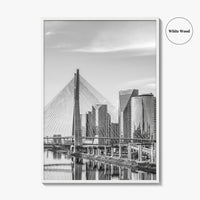 Sao Paulo Black and White Fine Art Photo Print, Octavio Frias Bridge Brazil Poster