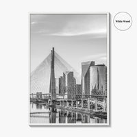 Sao Paulo Black and White Fine Art Photo Print, Octavio Frias Bridge Brazil Poster