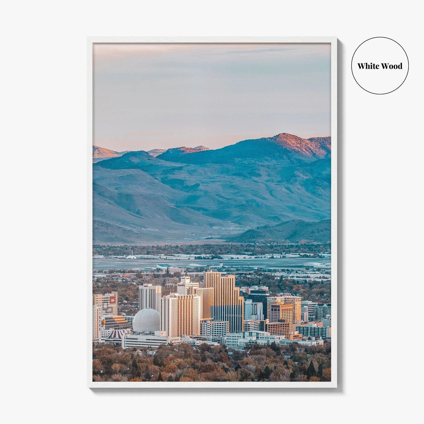 Reno Skyline Fine Art Photo Print, Nevada Wall Poster, United States