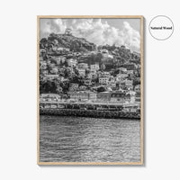 St George's Grenada Black and White Fine Art Photo Print, Caribbean Wall Poster