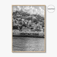 St George's Grenada Black and White Fine Art Photo Print, Caribbean Wall Poster