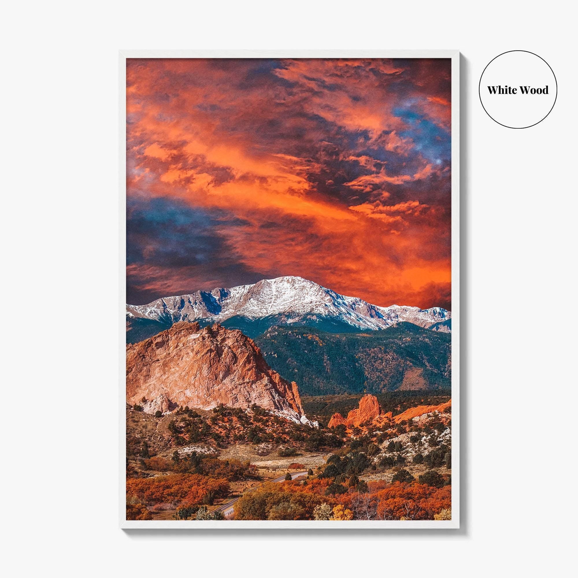 Colorado Springs Fine Art Photo Print, Garden of the Gods, Pikes Peak, CO Poster