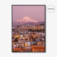 Quito Skyline Fine Art Photo Print, Ecuador, Cayambe Volcano, Bullring, Wall Decor, Poster