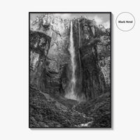Angel Falls Black and White Fine Art Photo Print, Salto Ángel Venezuela Waterfall Poster