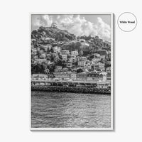 St George's Grenada Black and White Fine Art Photo Print, Caribbean Wall Poster