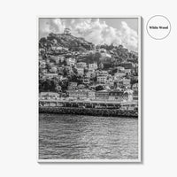 St George's Grenada Black and White Fine Art Photo Print, Caribbean Wall Poster