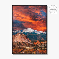 Colorado Springs Fine Art Photo Print, Garden of the Gods, Pikes Peak, CO Poster