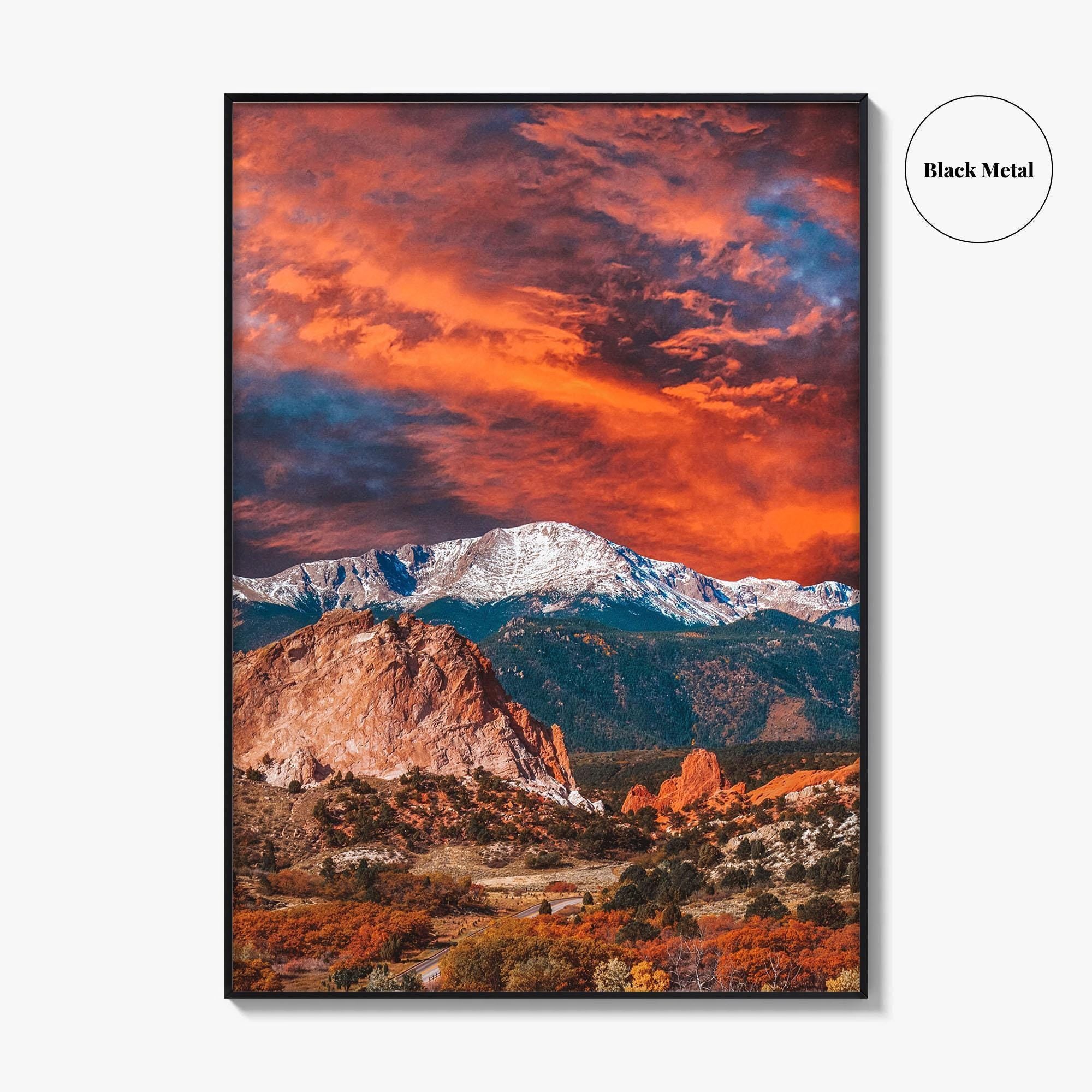 Colorado Springs Fine Art Photo Print, Garden of the Gods, Pikes Peak, CO Poster