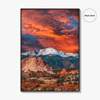 Colorado Springs Fine Art Photo Print, Garden of the Gods, Pikes Peak, CO Poster