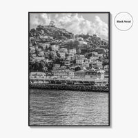St George's Grenada Black and White Fine Art Photo Print, Caribbean Wall Poster