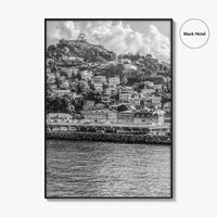 St George's Grenada Black and White Fine Art Photo Print, Caribbean Wall Poster