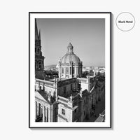 Guadalajara Black and White Fine Art Photo Print, Cathedral, Jalisco Mexico, Wall Poster
