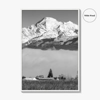 Mount Baker Black and White Fine Art Photo Print, North Cascades Washington Poster