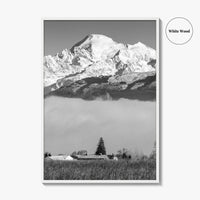 Mount Baker Black and White Fine Art Photo Print, North Cascades Washington Poster