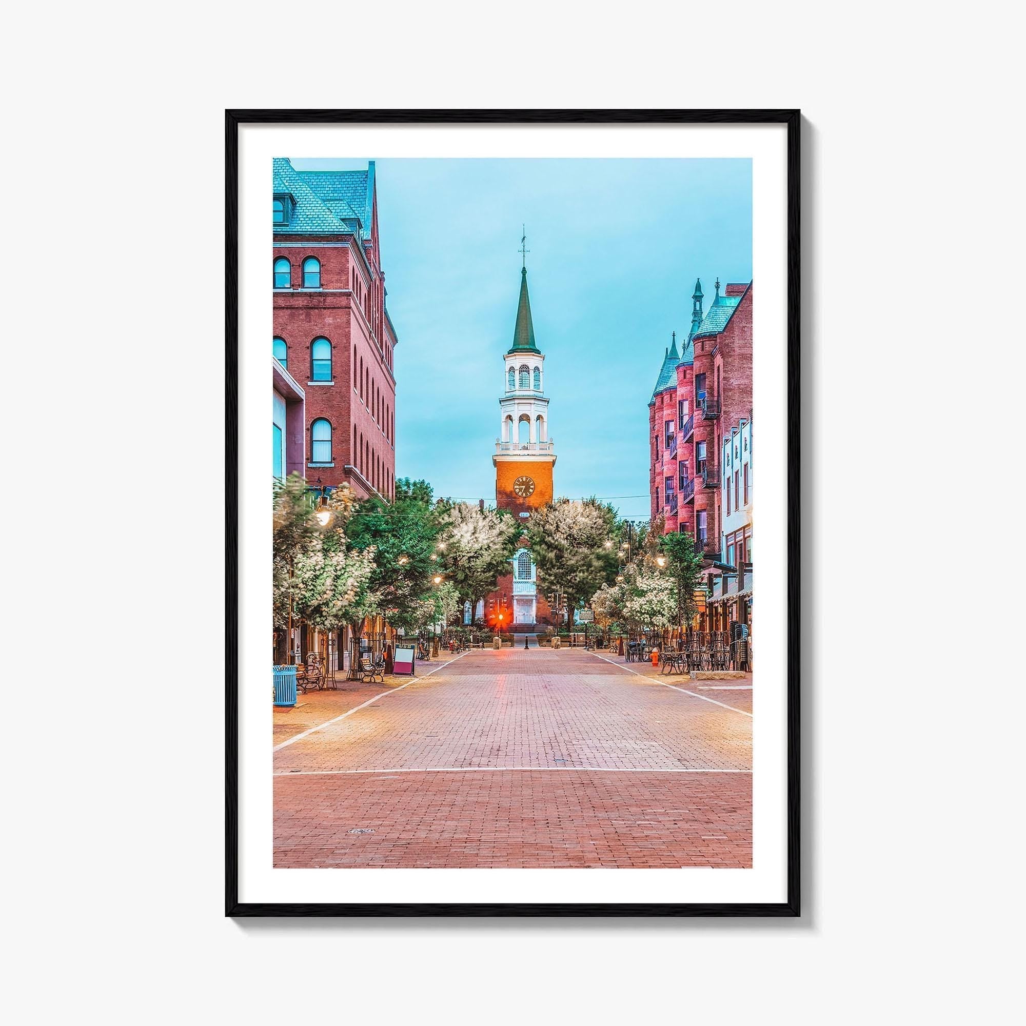 Burlington Vermont Fine Art Photo Print, Church Street Marketplace, USA Poster