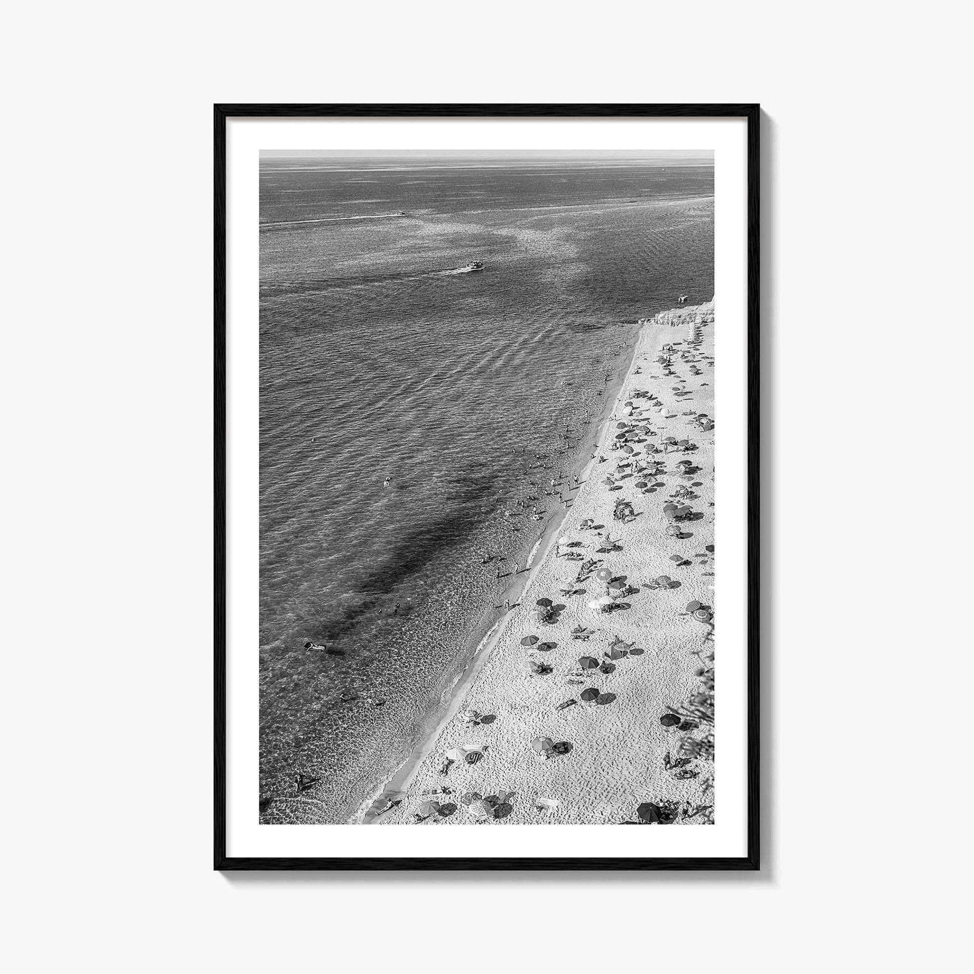 Tropea Black and White Fine Art Photo Print, Tyrrhenian Sea, Calabria Italy Wall Poster