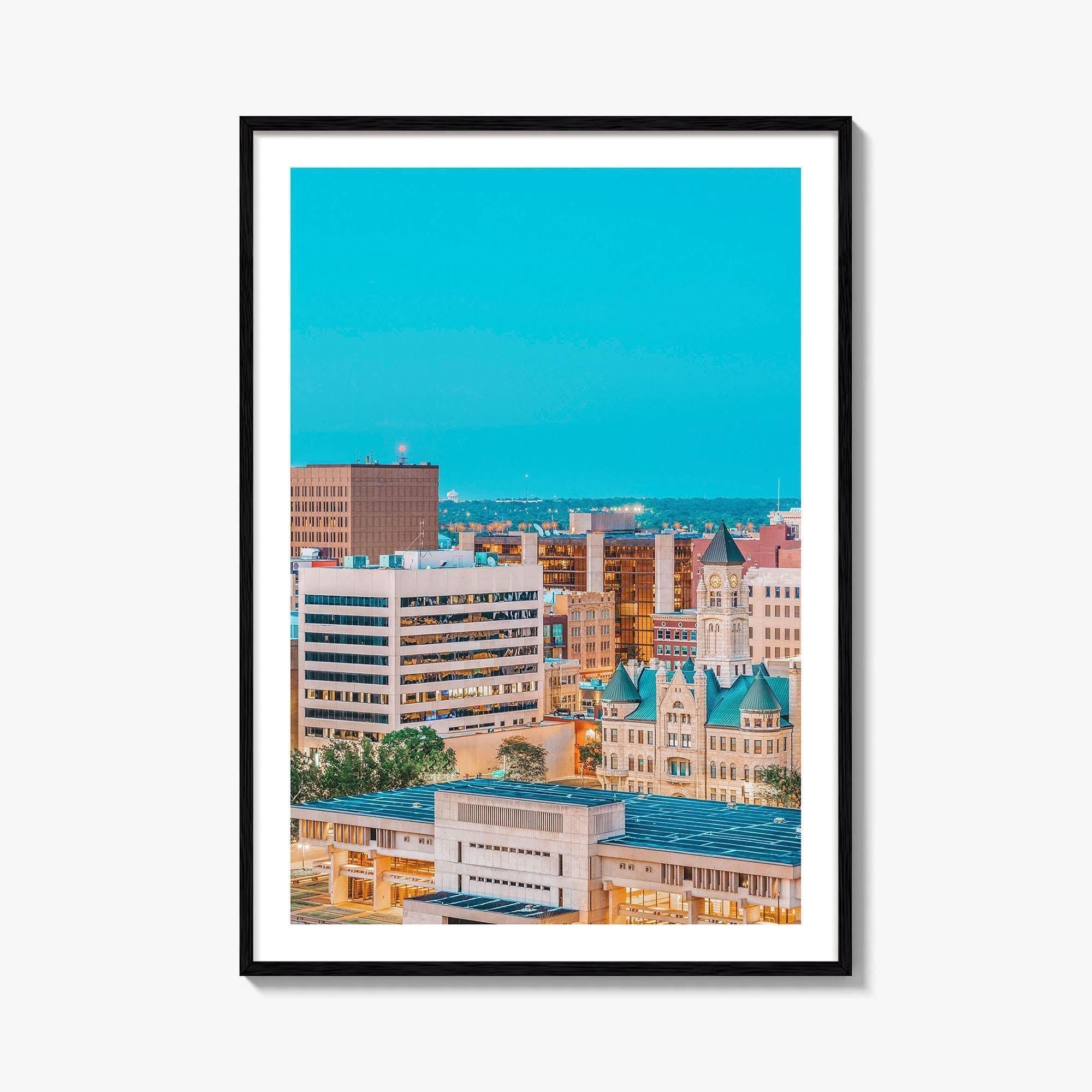 Wichita Skyline Fine Art Photo Print, Kansas Wall Poster, USA