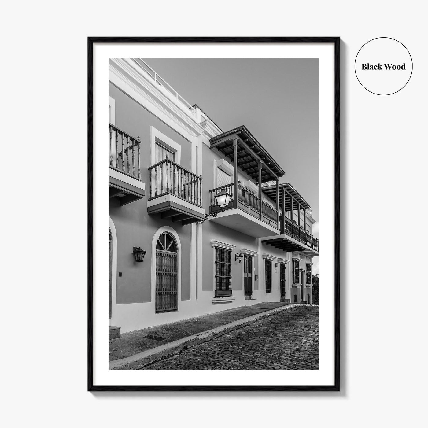 Old San Juan Black and White Fine Art Photo Print, Puerto Rico