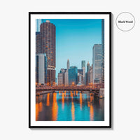 Chicago Skyline Fine Art Photo Print, Downtown Wall Poster, Illinois USA