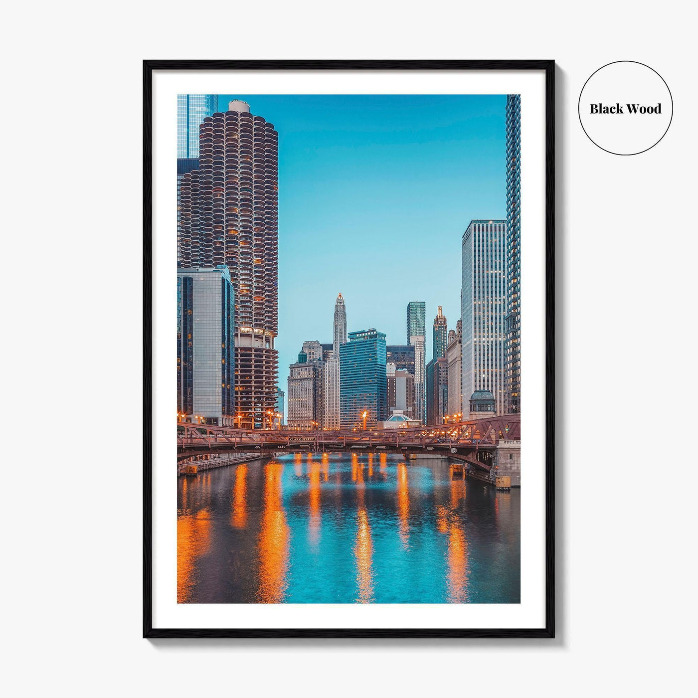 Chicago Skyline Fine Art Photo Print, Downtown Wall Poster, Illinois USA