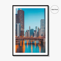 Chicago Skyline Fine Art Photo Print, Downtown Wall Poster, Illinois USA