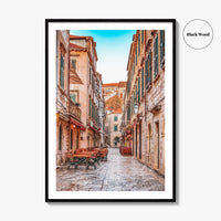 Dubrovnik Croatia Fine Art Photo Print, Old Town Stradun, Ragusa, Wall Poster