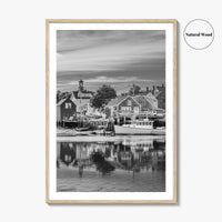 Portsmouth Black and White Fine Art Photo Print, Piscataqua River New Hampshire Poster