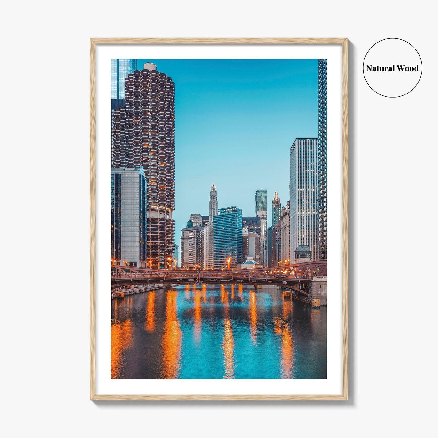 Chicago Skyline Fine Art Photo Print, Downtown Wall Poster, Illinois USA