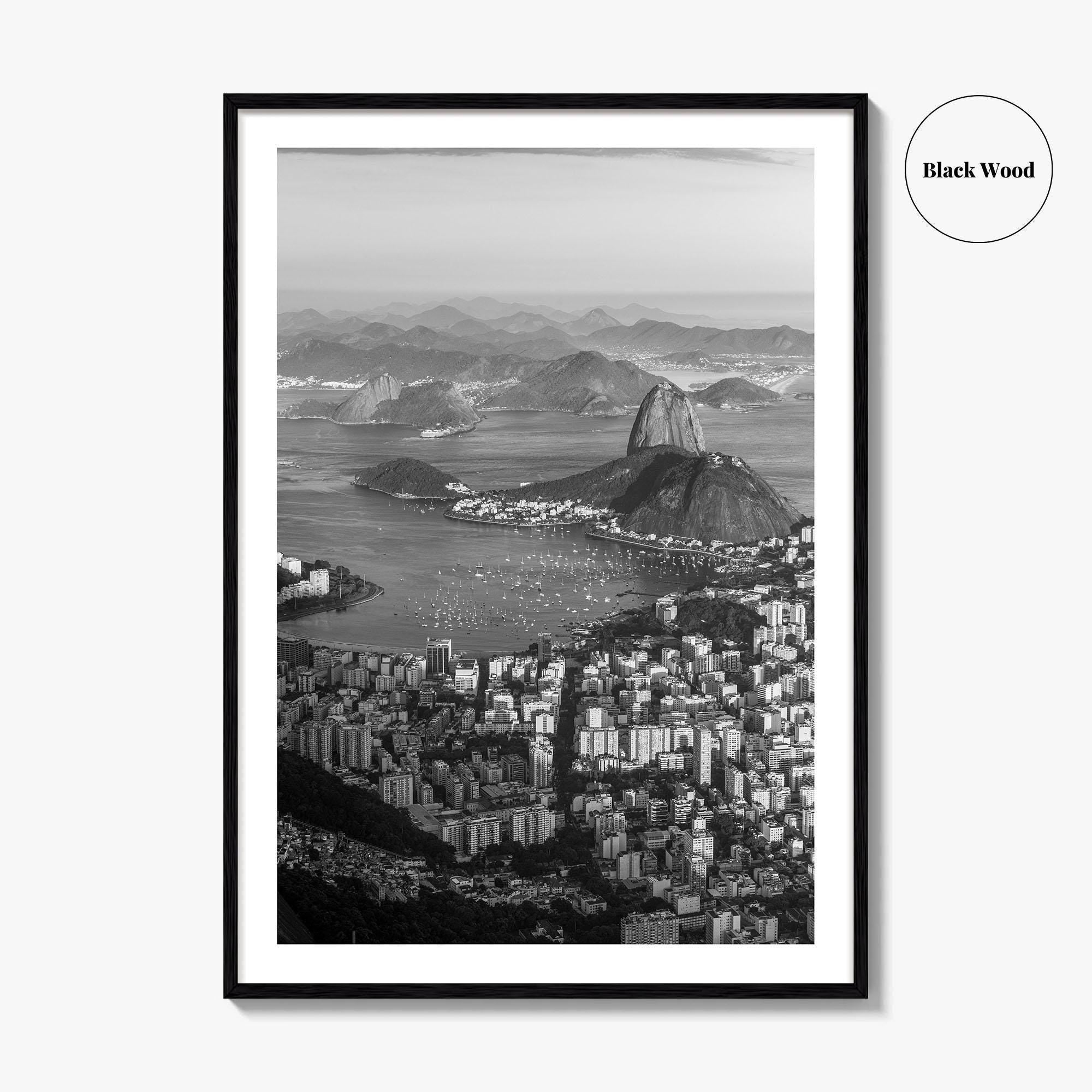 Rio de Janeiro Black and White Fine Art Photo Print, Sugarloaf Mountain, Brazil Poster