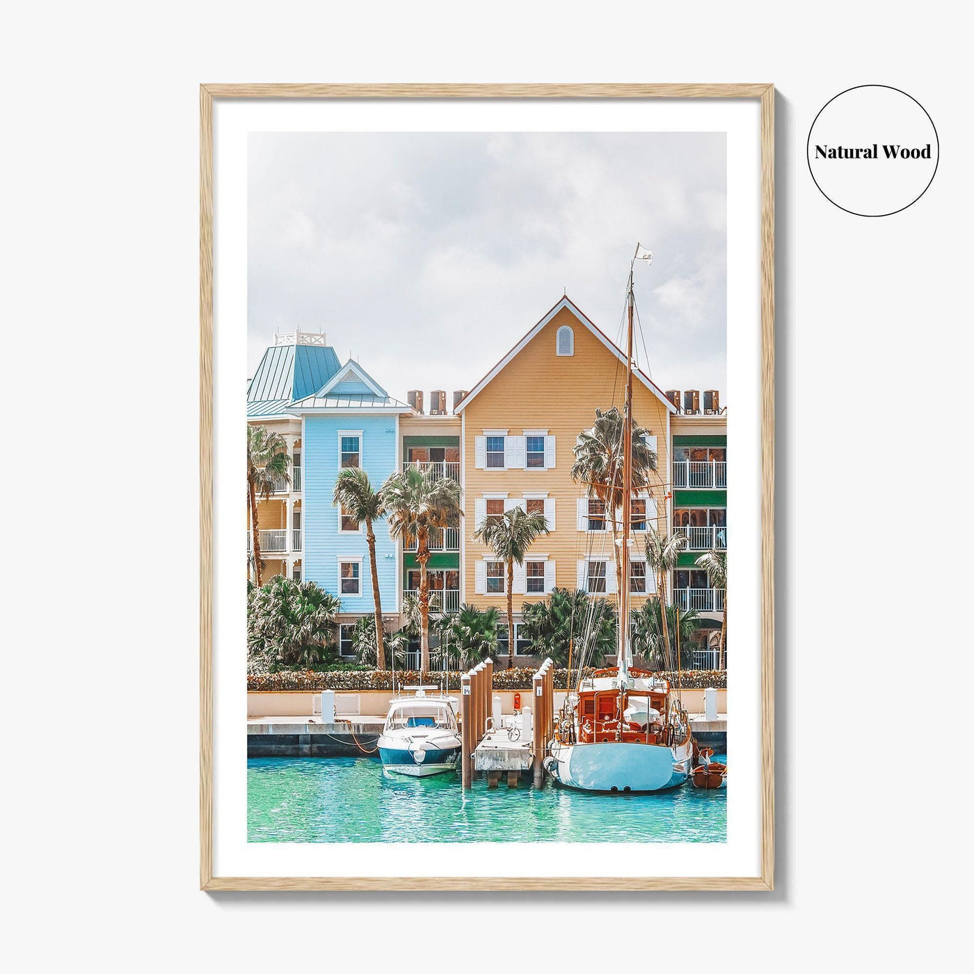 Nassau Bahamas Fine Art Photo Print, Coastline Homes, Wall Poster, New Providence