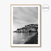 Sausalito Black and White Fine Art Photo Print, San Francisco, California, USA Poster