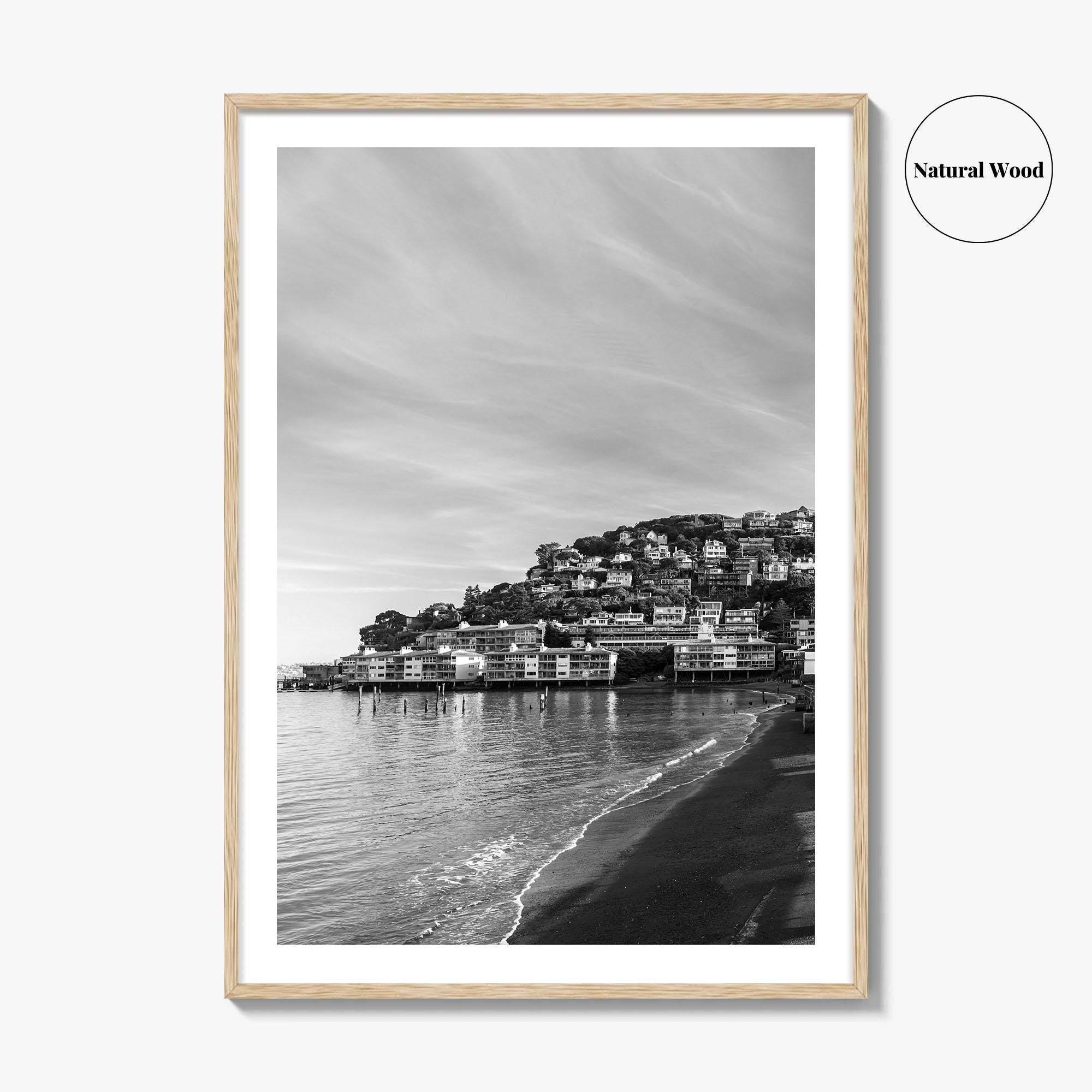 Sausalito Black and White Fine Art Photo Print, San Francisco, California, USA Poster