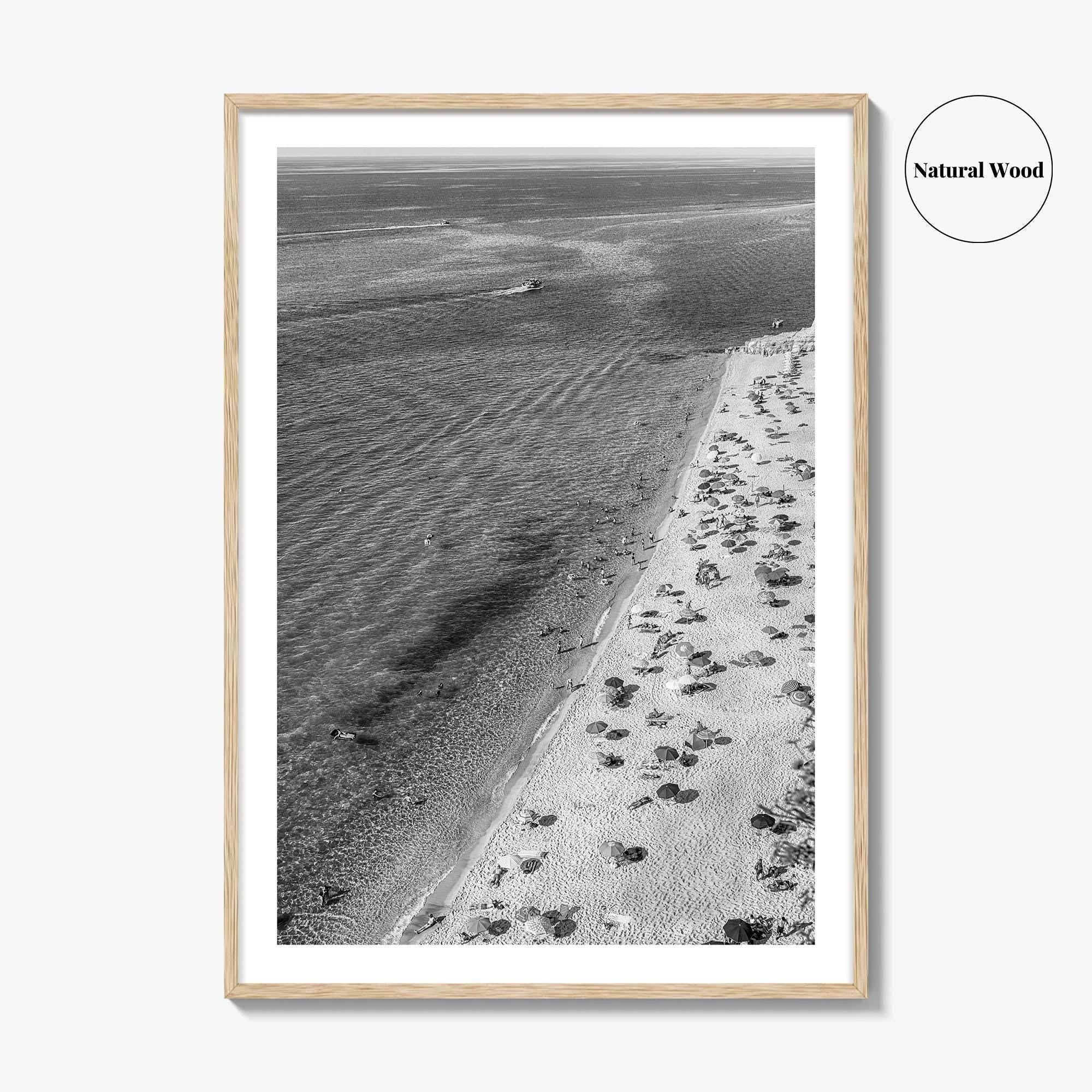Tropea Black and White Fine Art Photo Print, Tyrrhenian Sea, Calabria Italy Wall Poster