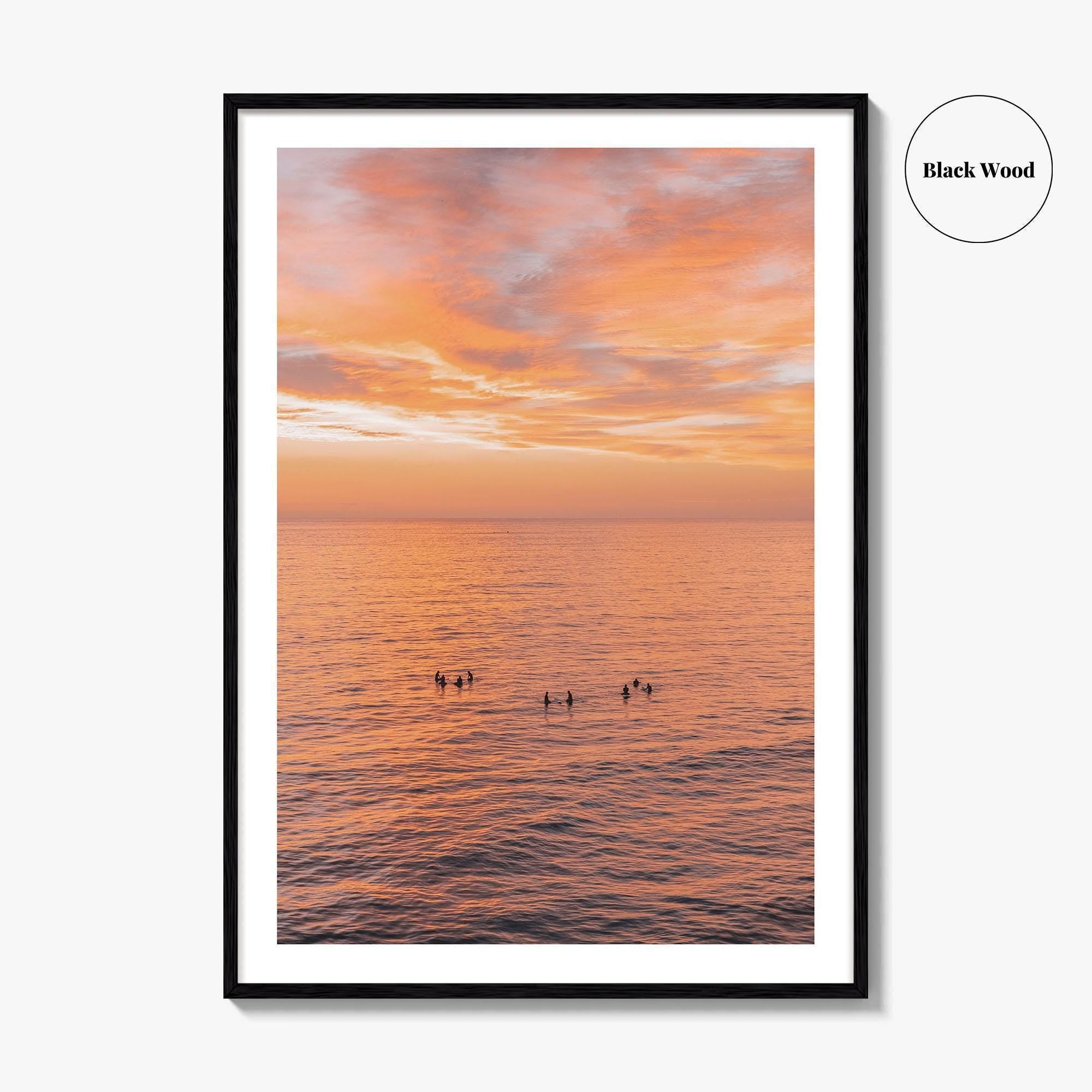 Encinitas Fine Art Photo Print, Surfers Beach Ocean, San Diego California Wall Decor Poster
