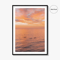 Encinitas Fine Art Photo Print, Surfers Beach Ocean, San Diego California Wall Decor Poster