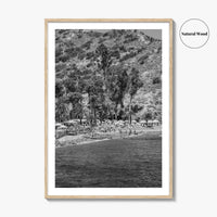 Santa Catalina Island Black and White Fine Art Photo Print, Avalon Bay California Poster