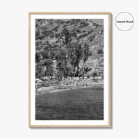 Santa Catalina Island Black and White Fine Art Photo Print, Avalon Bay California Poster