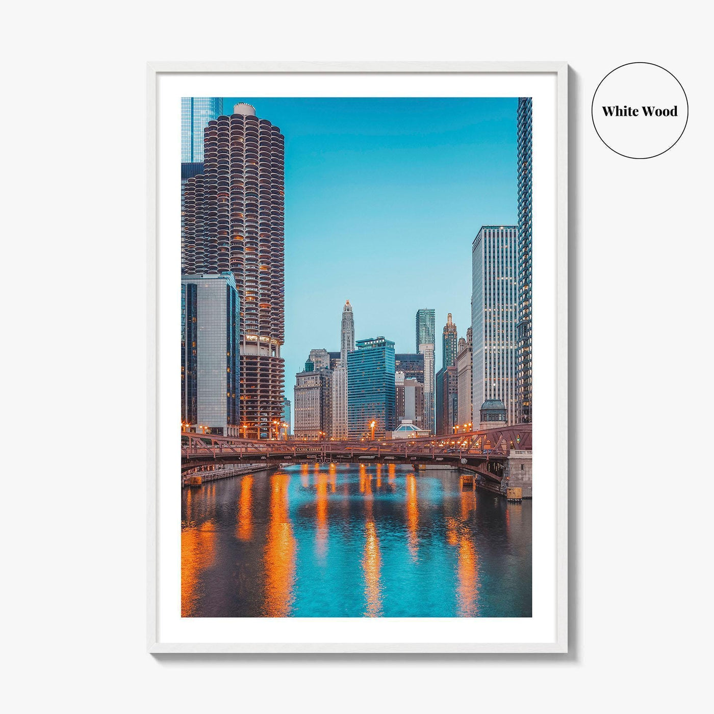 Chicago Skyline Fine Art Photo Print, Downtown Wall Poster, Illinois USA