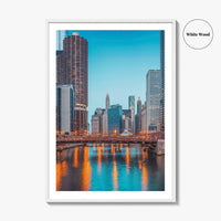 Chicago Skyline Fine Art Photo Print, Downtown Wall Poster, Illinois USA