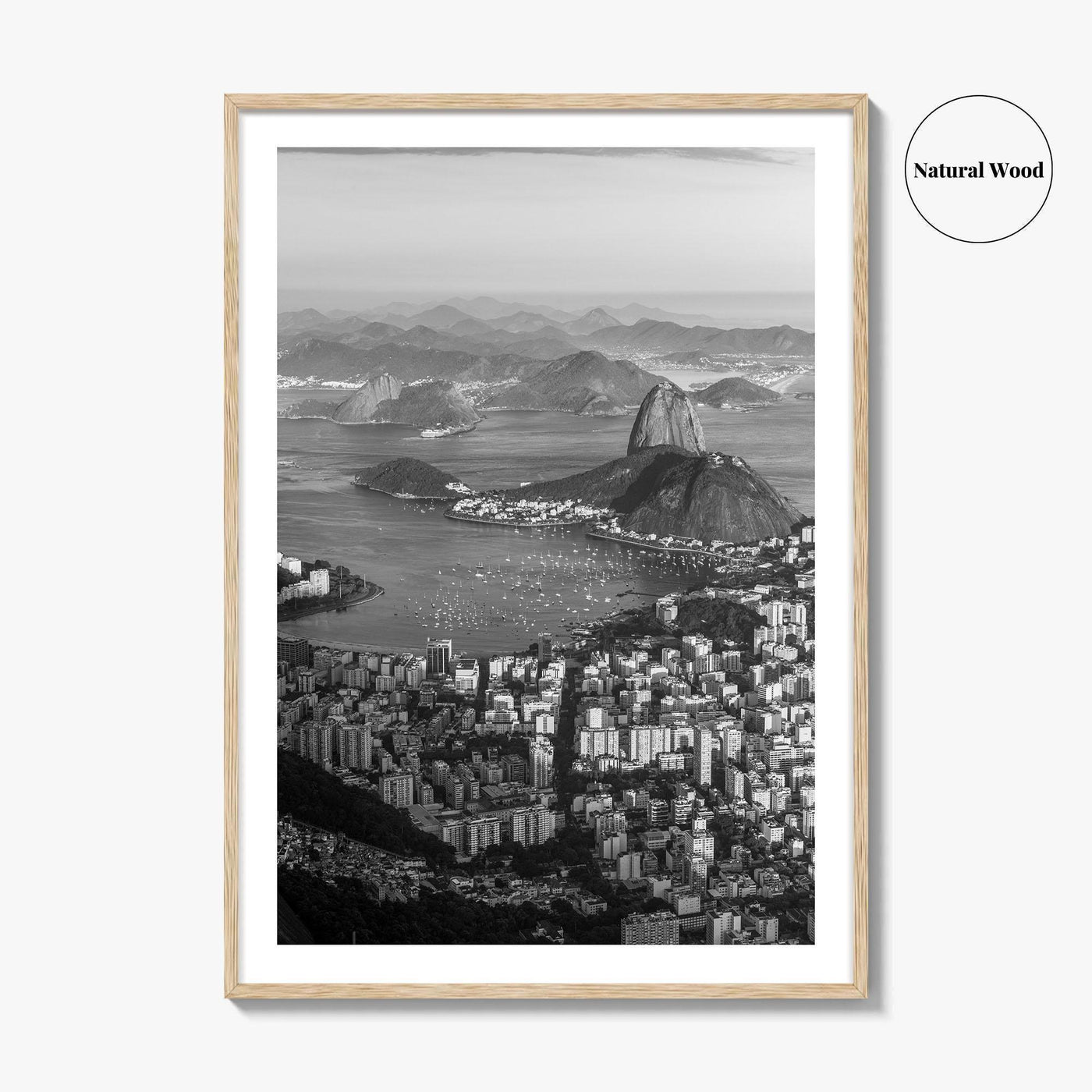 Rio de Janeiro Black and White Fine Art Photo Print, Sugarloaf Mountain, Brazil Poster