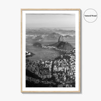 Rio de Janeiro Black and White Fine Art Photo Print, Sugarloaf Mountain, Brazil Poster