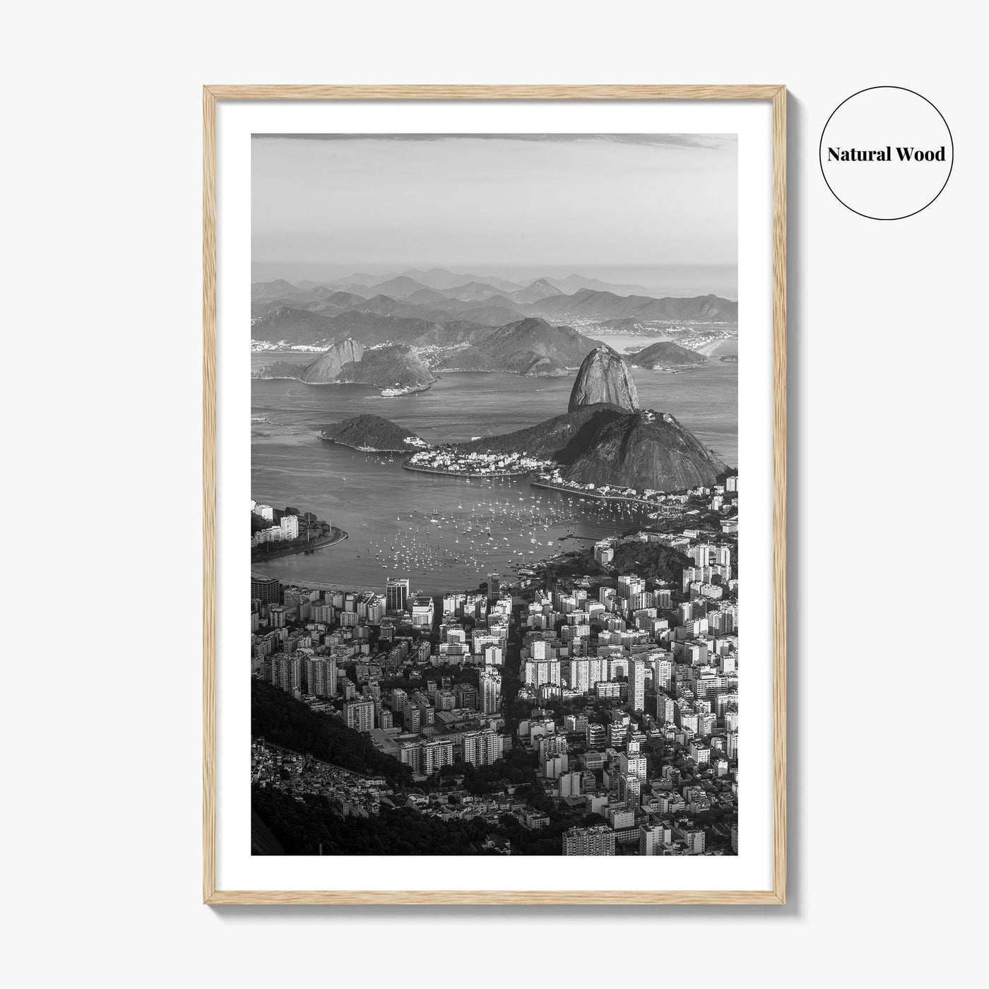 Rio de Janeiro Black and White Fine Art Photo Print, Sugarloaf Mountain, Brazil Poster