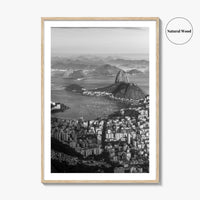 Rio de Janeiro Black and White Fine Art Photo Print, Sugarloaf Mountain, Brazil Poster