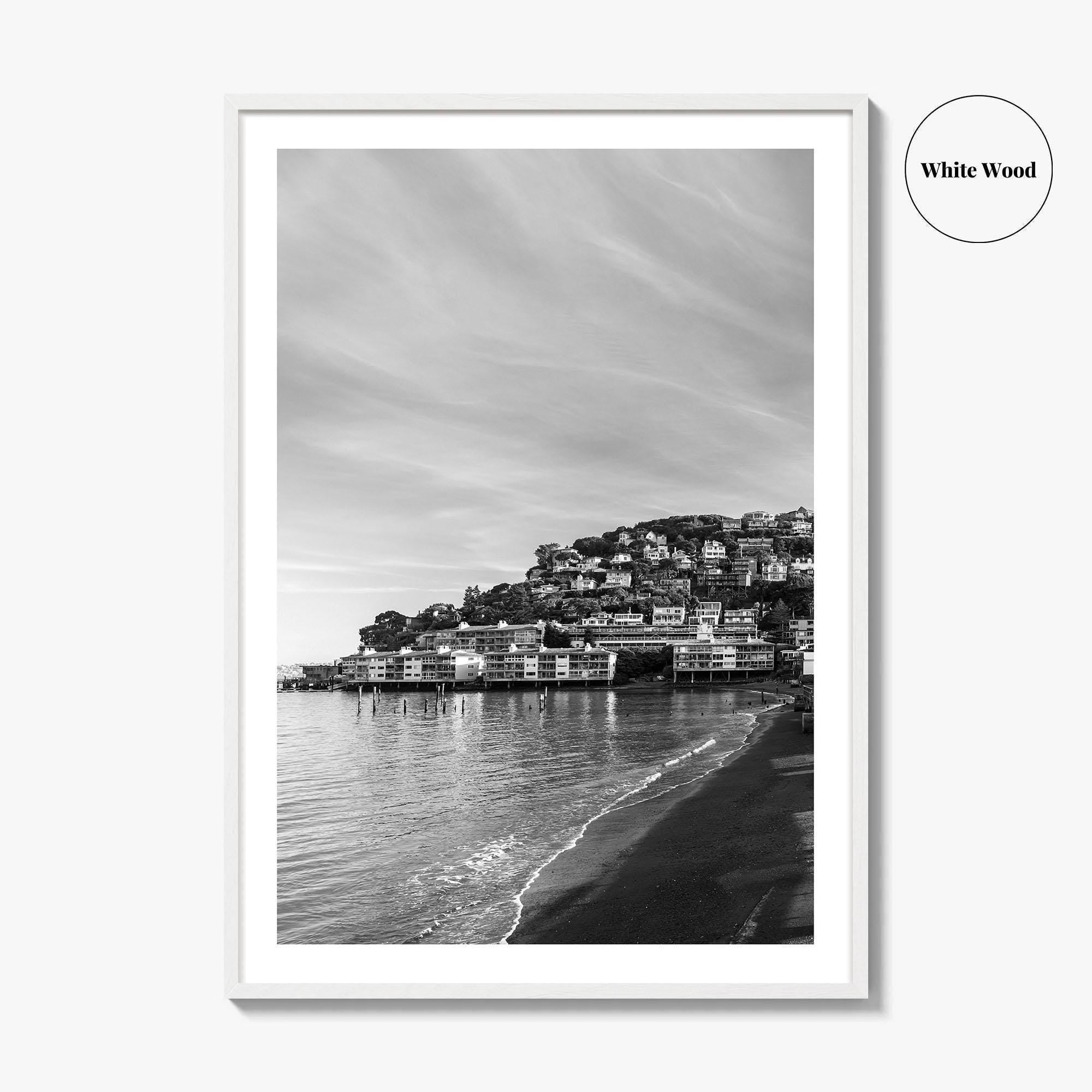 Sausalito Black and White Fine Art Photo Print, San Francisco, California, USA Poster