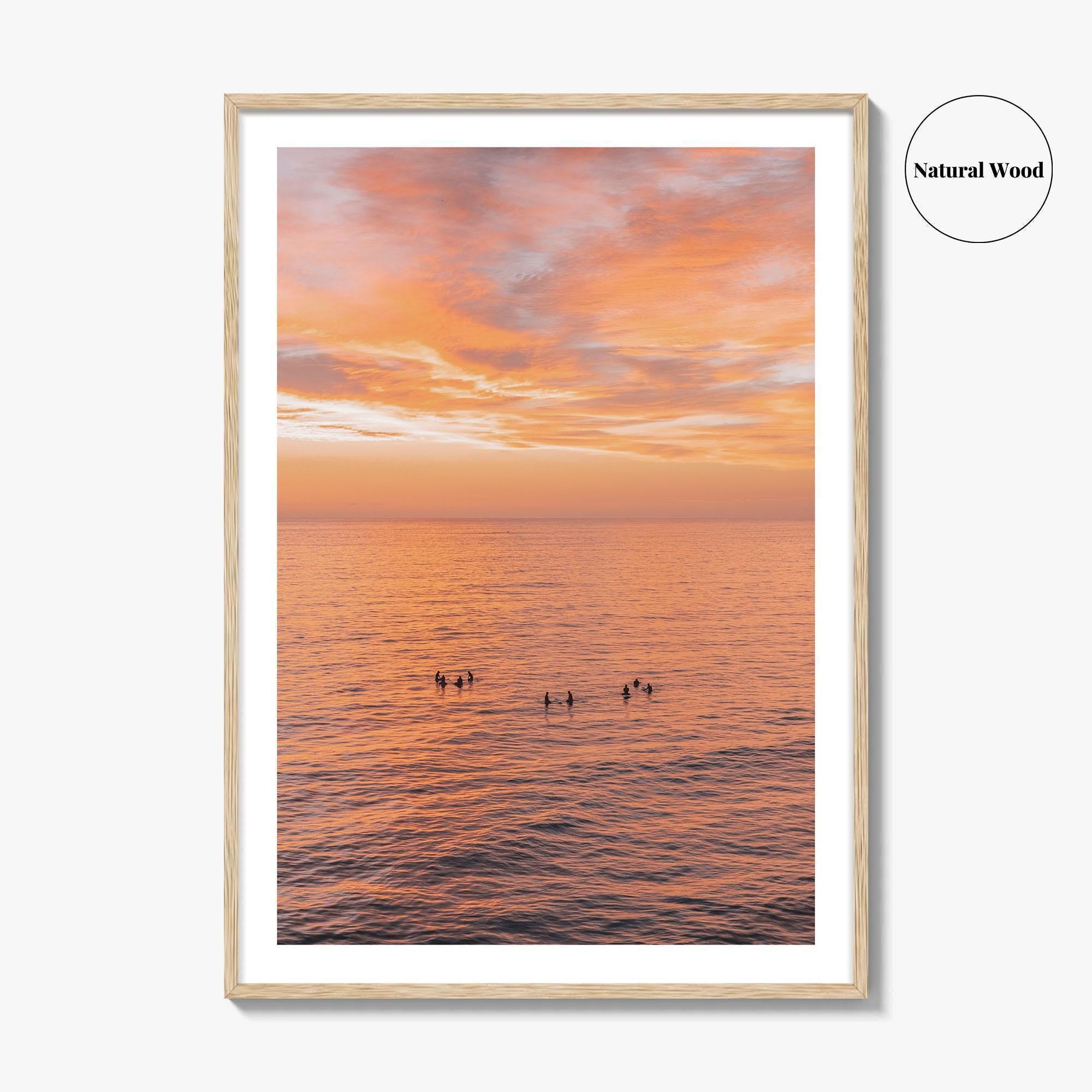 Encinitas Fine Art Photo Print, Surfers Beach Ocean, San Diego California Wall Decor Poster