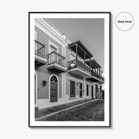 Old San Juan Black and White Fine Art Photo Print, Puerto Rico