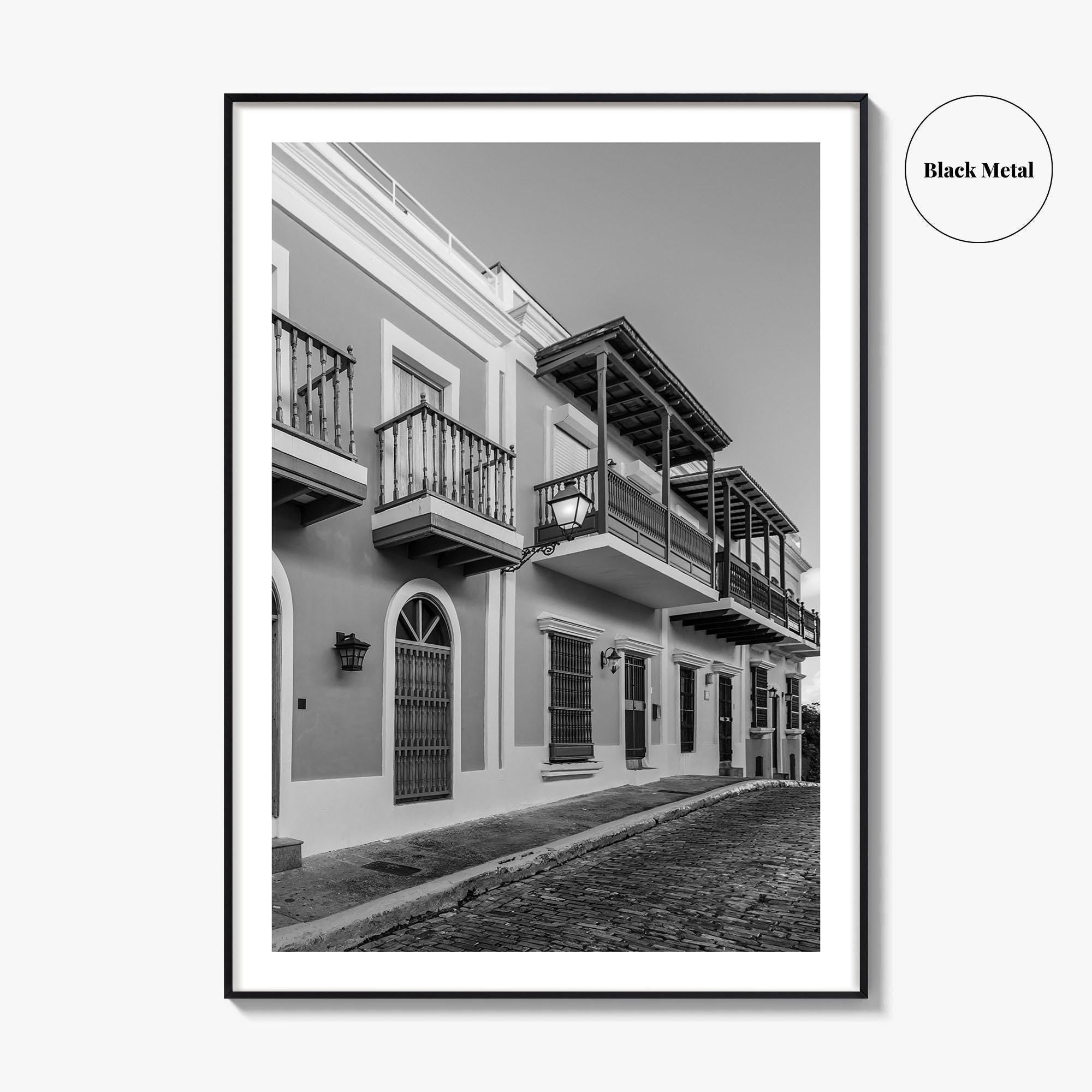 Old San Juan Black and White Fine Art Photo Print, Puerto Rico