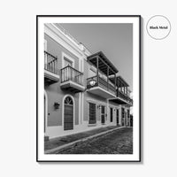 Old San Juan Black and White Fine Art Photo Print, Puerto Rico